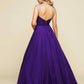 Mac Duggal - Rhinestones Embellished Illusion Neck Ball Gown