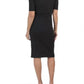 7 For All Mankind - Bodycon Ribbed Cutout Short Sleeve Button Down Dress