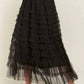 Adora - Black Layered Tulle Maxi Skirt