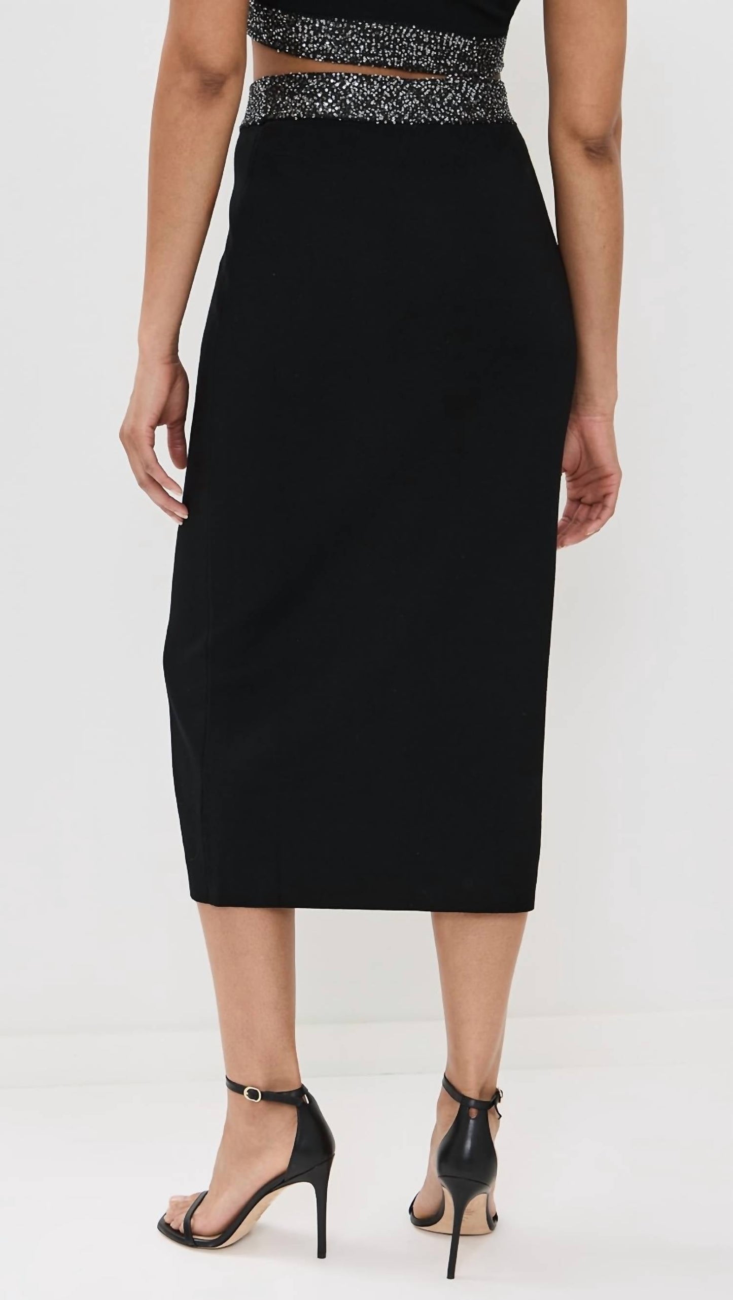 A.L.C. - Jane Sequin Embellished Knit Midi Skirt