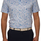 Robert Graham Asteroid Print Short Sleeve Performance Polo in Light Blue at Nordstrom, Size Small