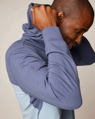 Johnnie-O - Moletom com capuz Harrison Mixed Media Henley masculino