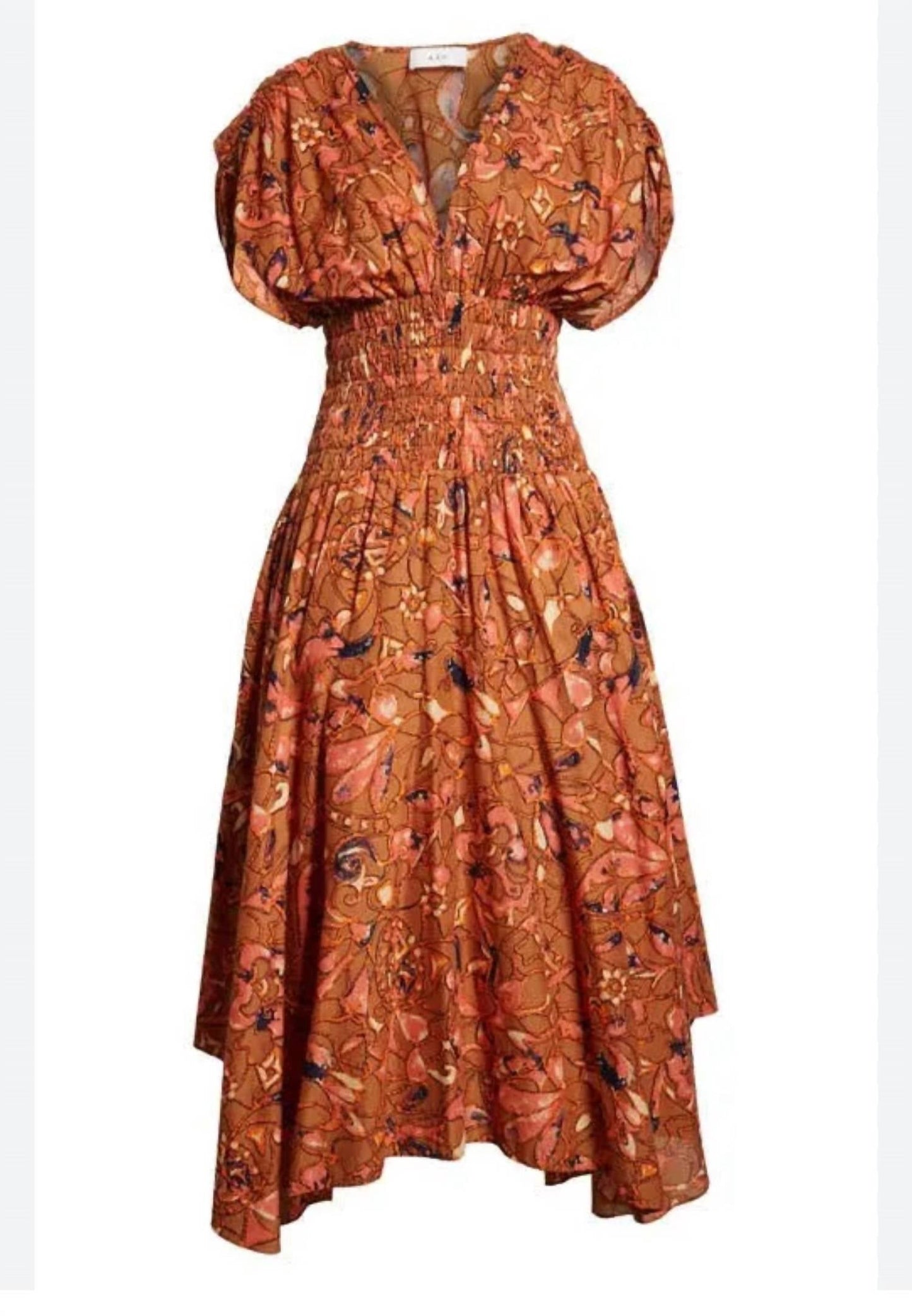 A.L.C. - Lucia Floral Smocked Midi Dress