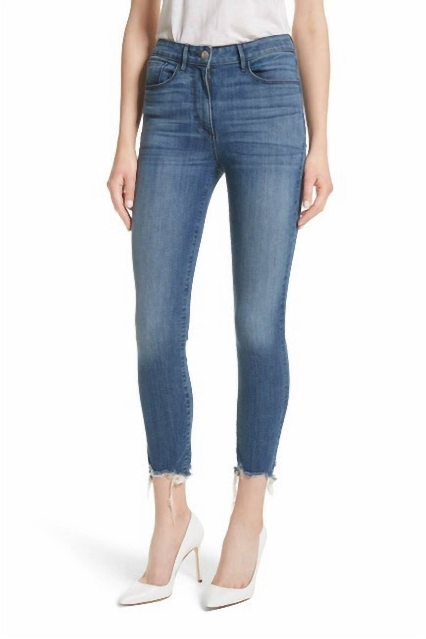 3X1 - Women W3 Remo Fringed Edges Crop Skinny Denim Jeans