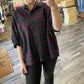 Entro - Oversized Plaid Button Down Shirt