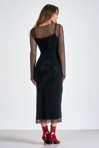 Elan - Vestido com sobreposição de corrente