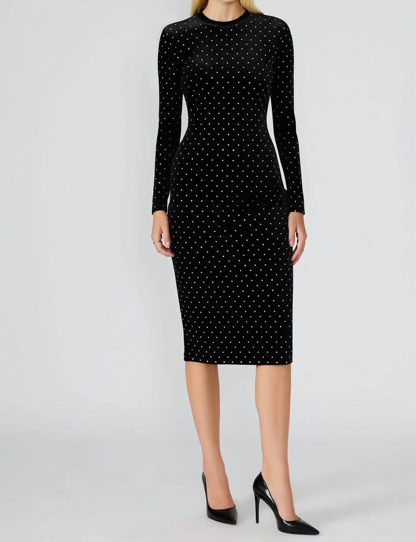 Steve Madden - Hailee Studded Velvet Midi Dress