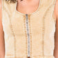American Bazi - Zip Up Washed Crop Denim Vest
