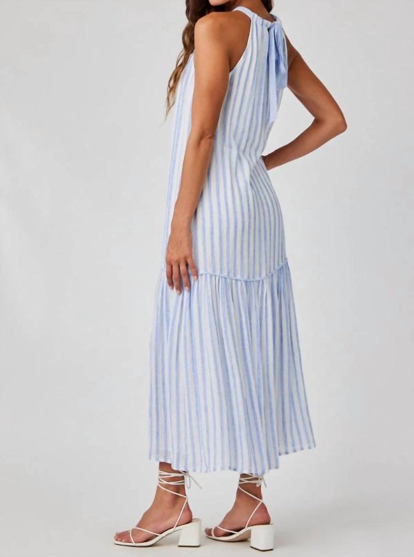 Bella Dahl - Tiered Contrast Halter Maxi Dress