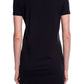 Versace - Vestido camiseta com logotipo dourado feminino Couture