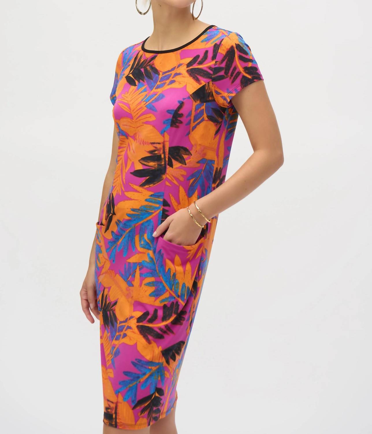 Joseph Ribkoff - Tropical Print T-shirt Dress