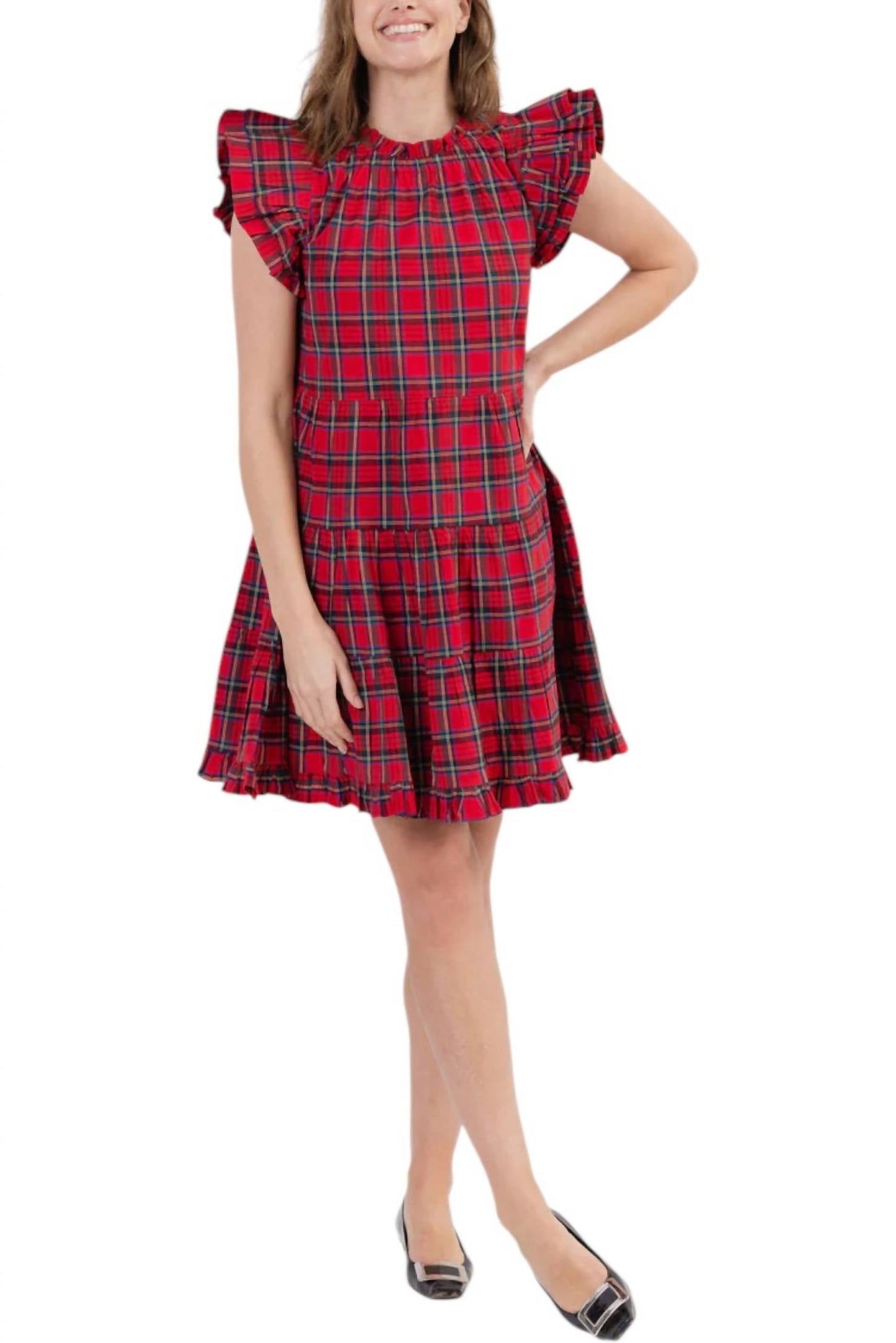 Sail To Sable - Mistletoe Plaid Dress