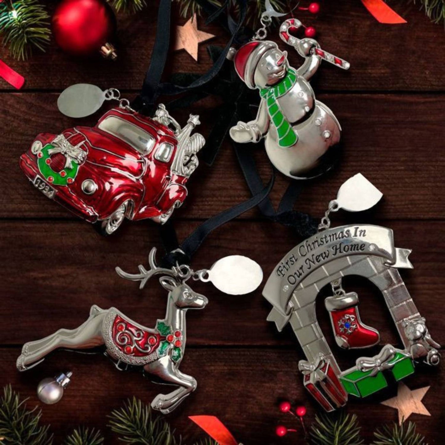 Creative Gifts International - 3D First Christmas in Our New Home Fireplace Ornament