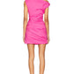 Good American - Poplin Ruched Off The Shoulder Mini Dress