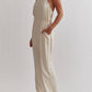 Entro - Sleeveless Wide Leg Romper w/ Chainlink Straps