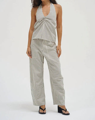 Lna - Cora Plaid Halter Top