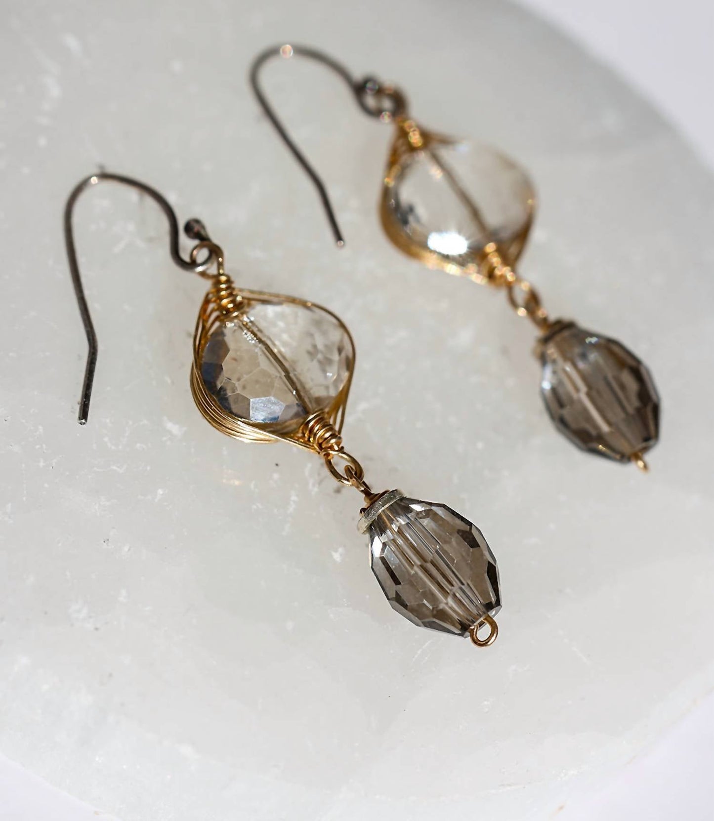 Anne Vaughan - Women's Smokey Quartz Dangle Earrings