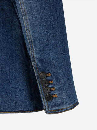 Alexander Mcqueen - Blazer jeans de algodão
