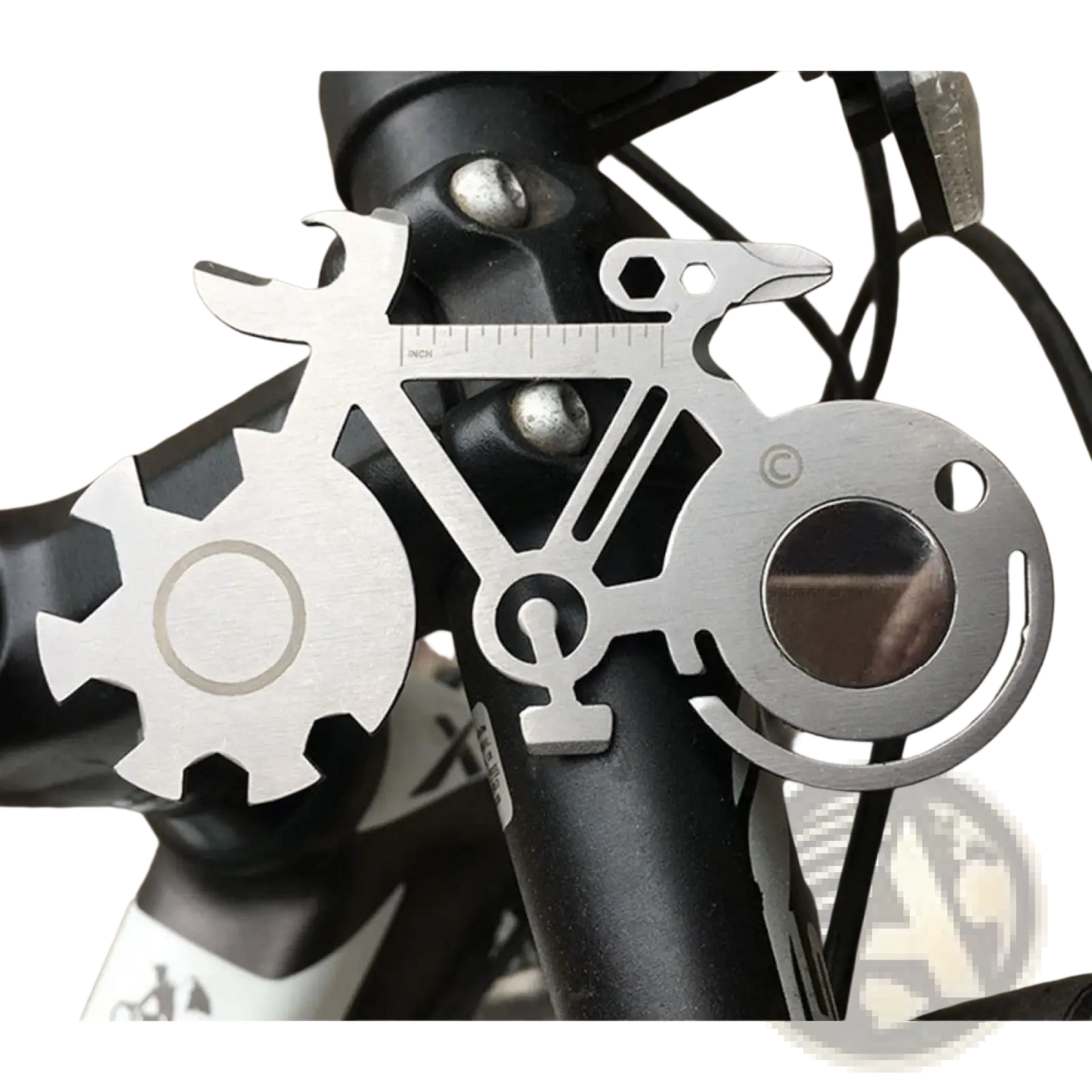 Bicycle Multi-tool with Mirror and Ruler 420 Steel
