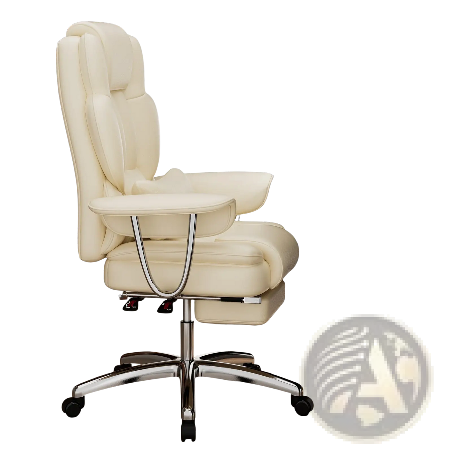 Big and Tall Executive Leather Office Chair with Footrest