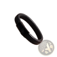 Black Braided Leather Bracelet with Magnetic Clasp