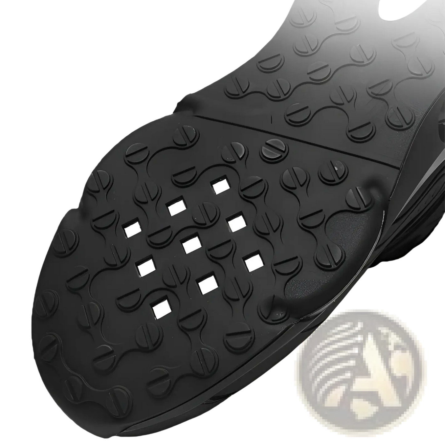 Black Breathable Mesh Sneakers with Gold Accents