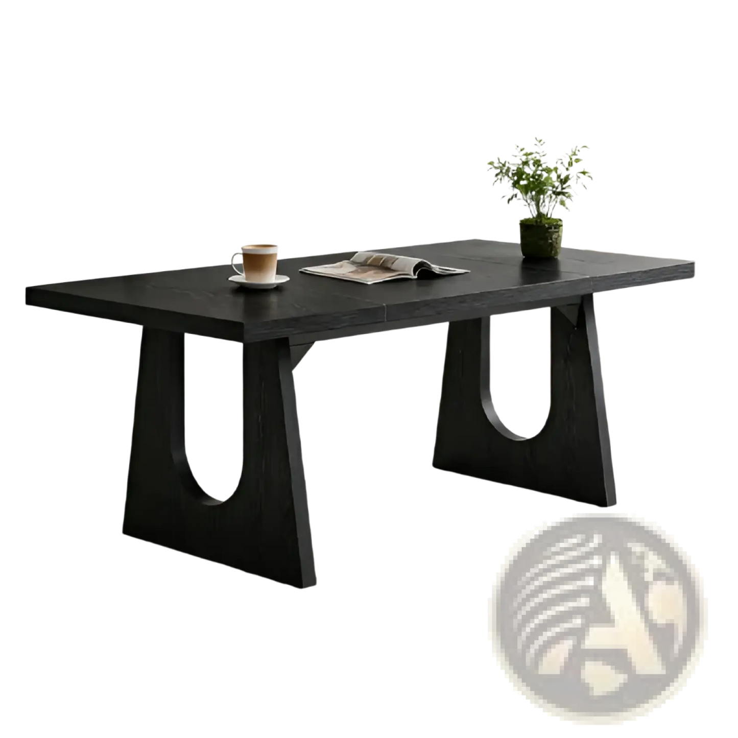 Black Executive Desk 70 Inch Modern Wood Table