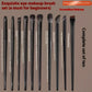 Black Eye Makeup Brush Set 10 Piece Matte Tools