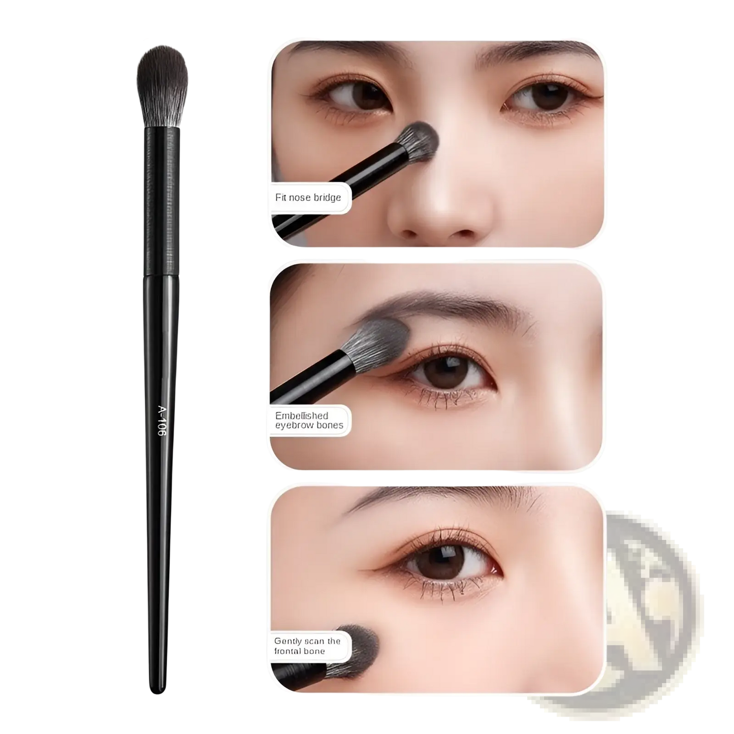Black Eye Makeup Brush Set 10 Piece Matte Tools