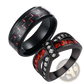 Black Gold Red Zircon Intertwined Dragon Ring