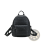 Black Studded Skull Leather Commute Backpack