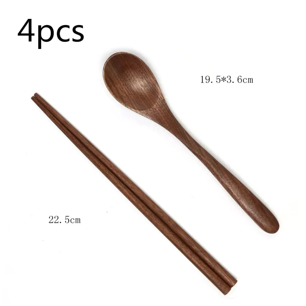 Handcrafted Black Walnut Wood Dining Spoon Set