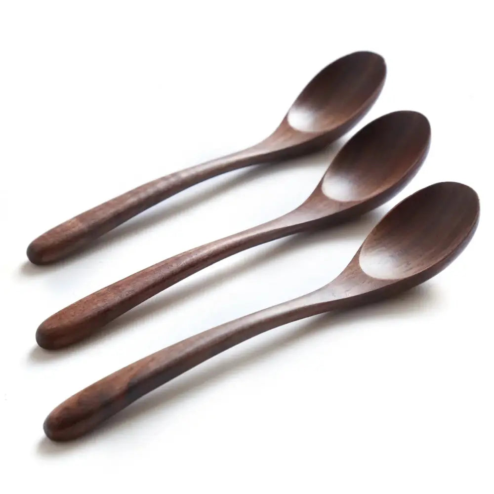 Handcrafted Black Walnut Wood Dining Spoon Set