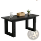 Black Wooden Office Desk Modern Minimalist Workstation