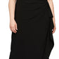 Vestido de festa feminino Alex Evenings plus size com babados e babados, preto, tamanho 22W
