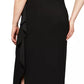 Vestido de festa feminino Alex Evenings plus size com babados e babados, preto, tamanho 22W