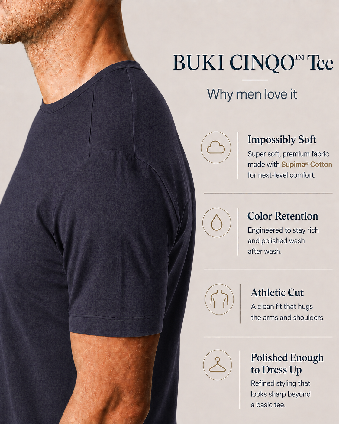 Buki State of the Art Supima Tee  - Black