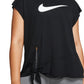 Top de treino Nike feminino plus size Dry Side-Tie preto tamanho 1X