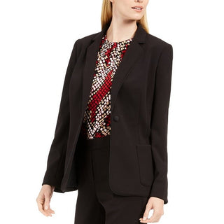 Calvin Klein Blazer Smoking Feminino com Acabamento Tubular Preto Tamanho 10
