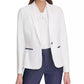 Tommy Hilfiger Blazer Feminino Piquet Knit Patch Branco Tamanho 8