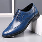 Men's Block Carved Leather Brogue Oxford Shoes