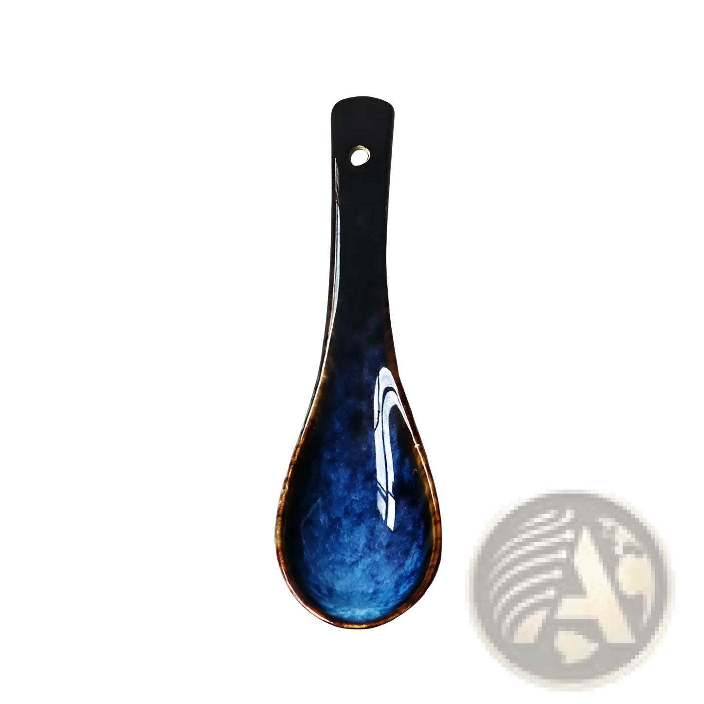 Blue Ceramic Spoon Kiln Glaze Porcelain Tableware