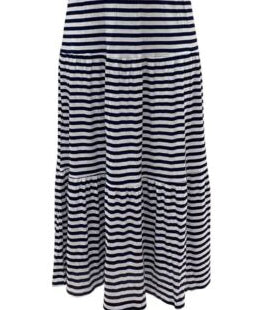 Vestido longo listrado sem mangas feminino Style &amp; Co, azul marinho, tamanho grande
