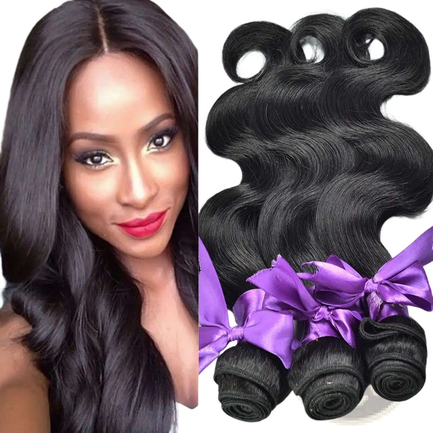 Body Wave Human Hair Bundles 4 Piece Extension Set