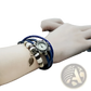 Bohemian Blue Braided Leather Leaf Charm Wrap Watch