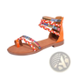 Bohemian Ethnic Braided Ankle Strap Flat Sandals