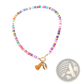 Bohemian Rainbow Beaded Choker with Shell and Tassel Charms