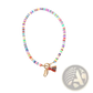 Bohemian Rainbow Beaded Choker with Shell and Tassel Charms