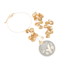 Boho Gold Ginkgo Leaf Tassel Necklace and Earring Set