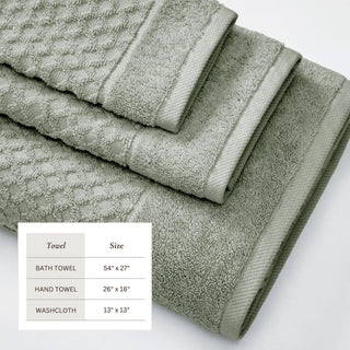 Cotton Diamond Waffle Weave Bath Towel Set - Grayson Collection
